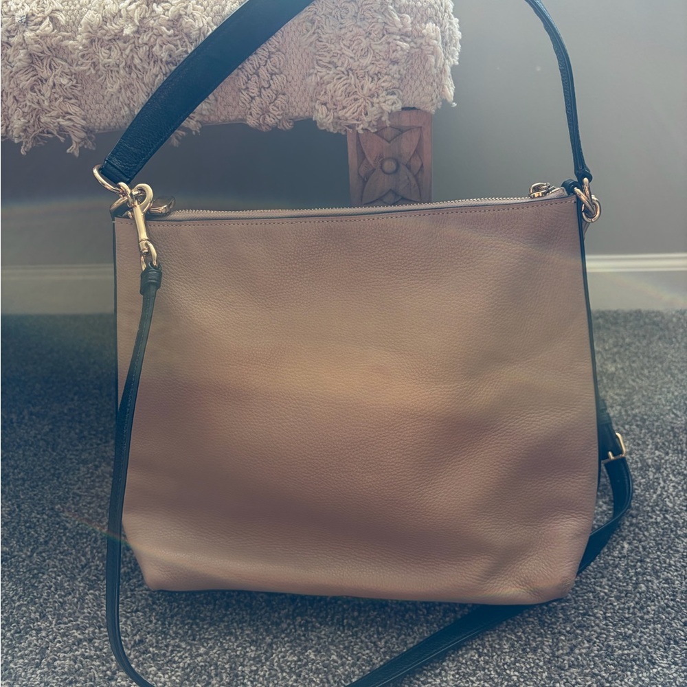 Coach Two-Tone Marlon Whipstitch Leather Shoulder Bag - Picture 2 of 6